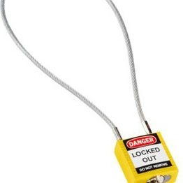 COMPACT CABLE PADLOCK YELLOW 40CM KD BRADY