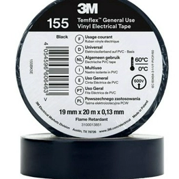 3M 3M 155 black 19mm x 20m image