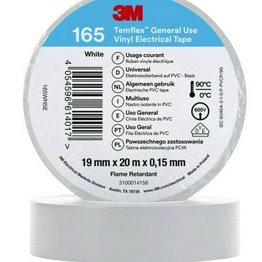 3M 3M 165 white 19mm x 20m image