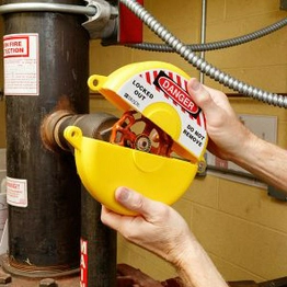 GATE VALVE LOCKOUTS GVLO 1-2.5 YELLOW BRADY