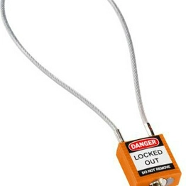 COMPACT CABLE PADLOCK ORANGE 40CM KD BRADY