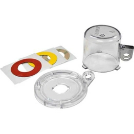 16MM CLEAR PUSH BUTTON LO W/ STD COVER BRADY
