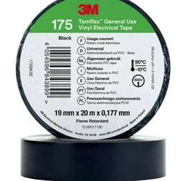 3M 3M 175 black 19mm x 20m image