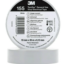 3M 3M 155 white 19mm x 20m image